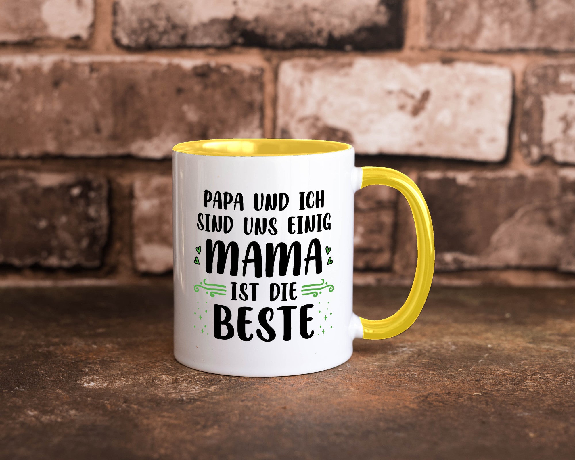 Papa und ich sind uns einige Mama ist die beste | Muttertag Geschenk Familie