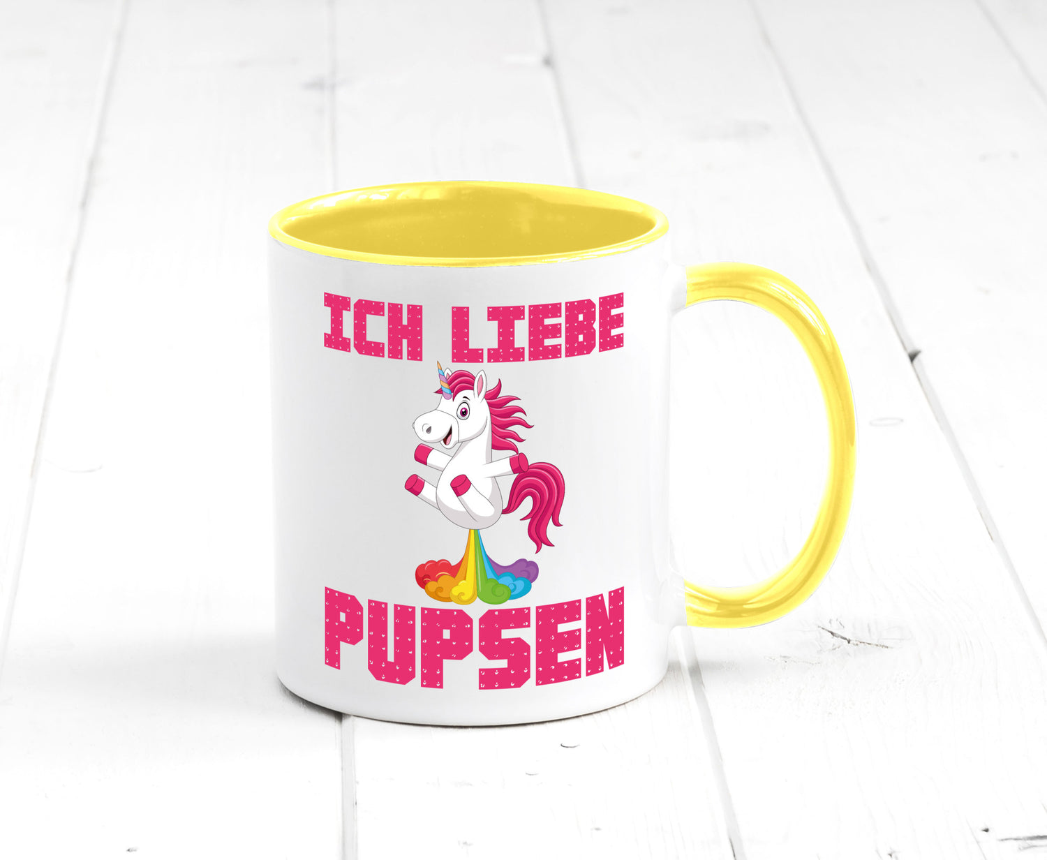 Ich liebe pupsen | Einhorn Pups lustiger Spruch Humor Geschenkidee Tasse