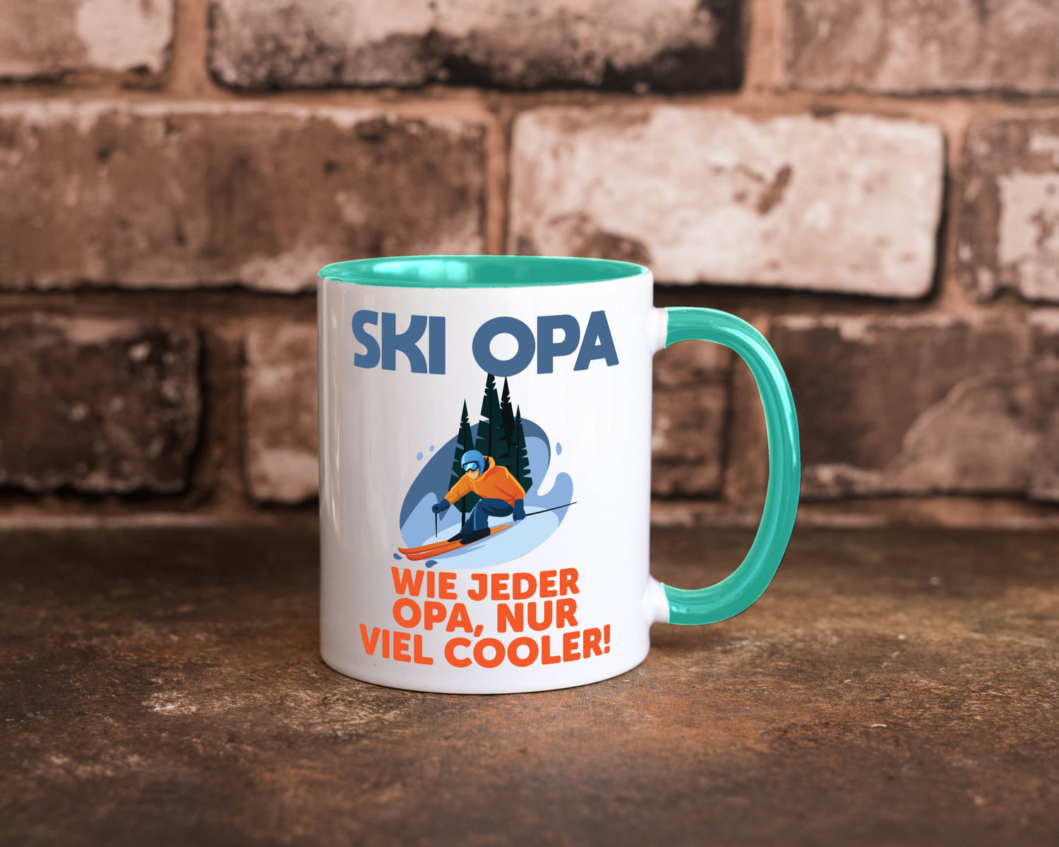 Ski Opa, normal, nur cooler | Skifahrer Bäume Schnee Geschenkidee Familie Humor