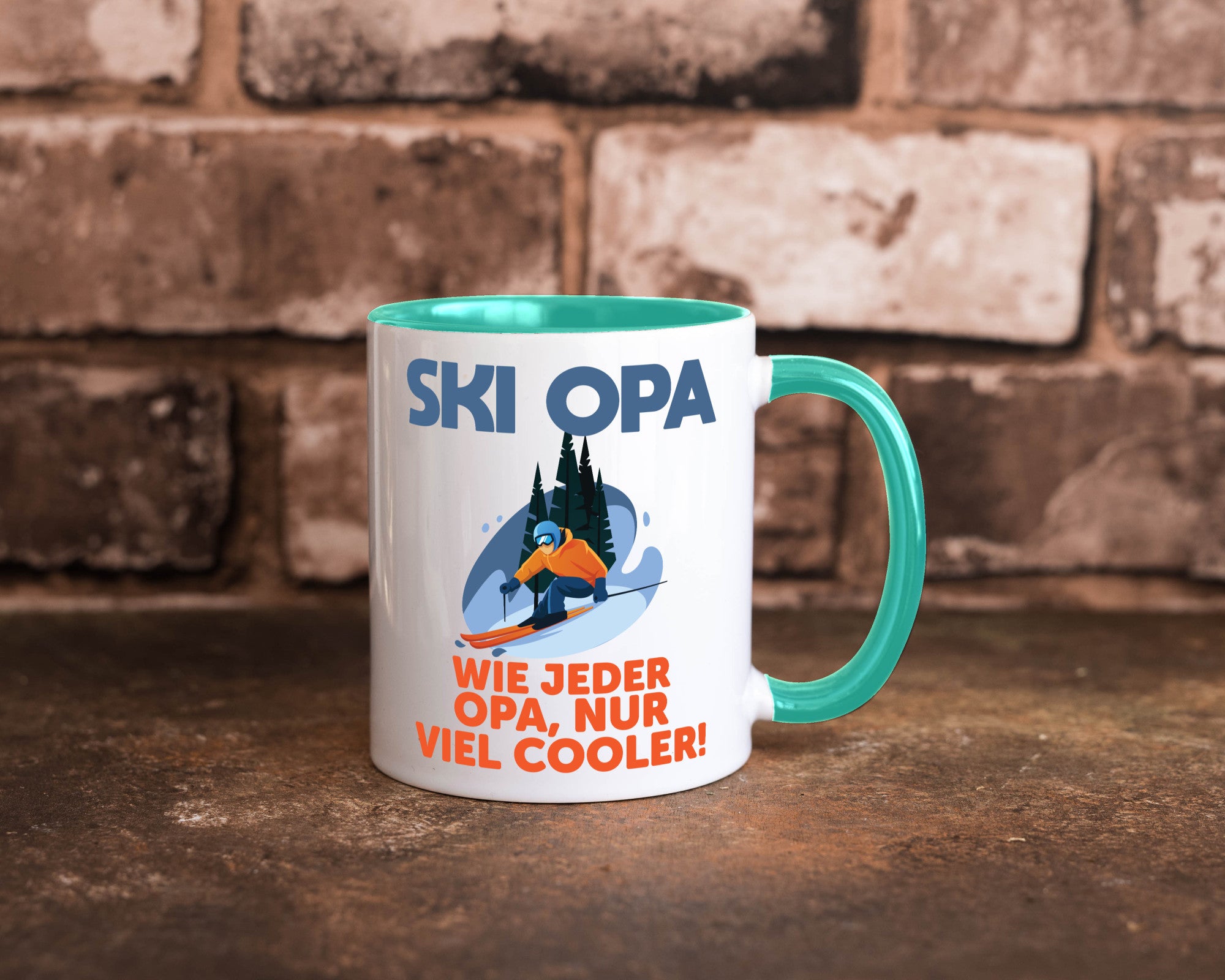 Ski Opa, normal, nur cooler | Skifahrer Bäume Schnee Geschenkidee Familie Humor