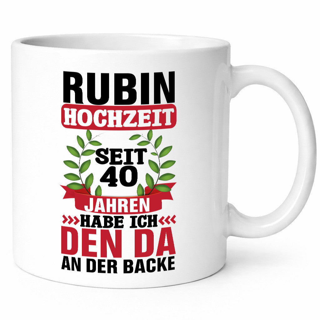 Rubin Hochzeit | 40 Jahre Verheiratet Humor Geschenkidee Tasse