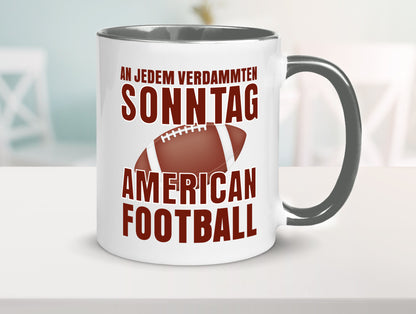 American Football | Sportfan Motiv jeden Sonntag Humor Geschenkidee Tasse