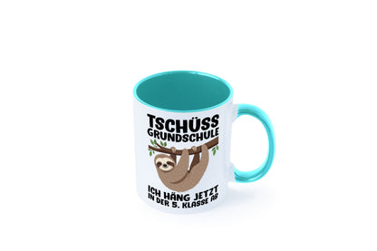 Tschüss Grundschule ich häng jetzt in der 5. Klasse ab Humor Geschenkidee Tasse