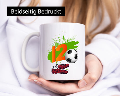 12. Geburtstag | Jungen Fußball Fußballspieler Humor Geschenkidee Tasse