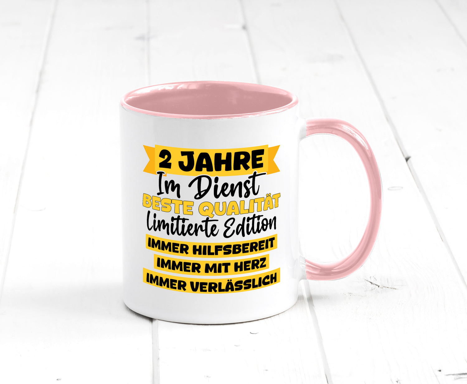 2 Jahre im Dienst | Jubiläum Arbeit v8 lustiger Spruch Geschenk Kollegen Büro