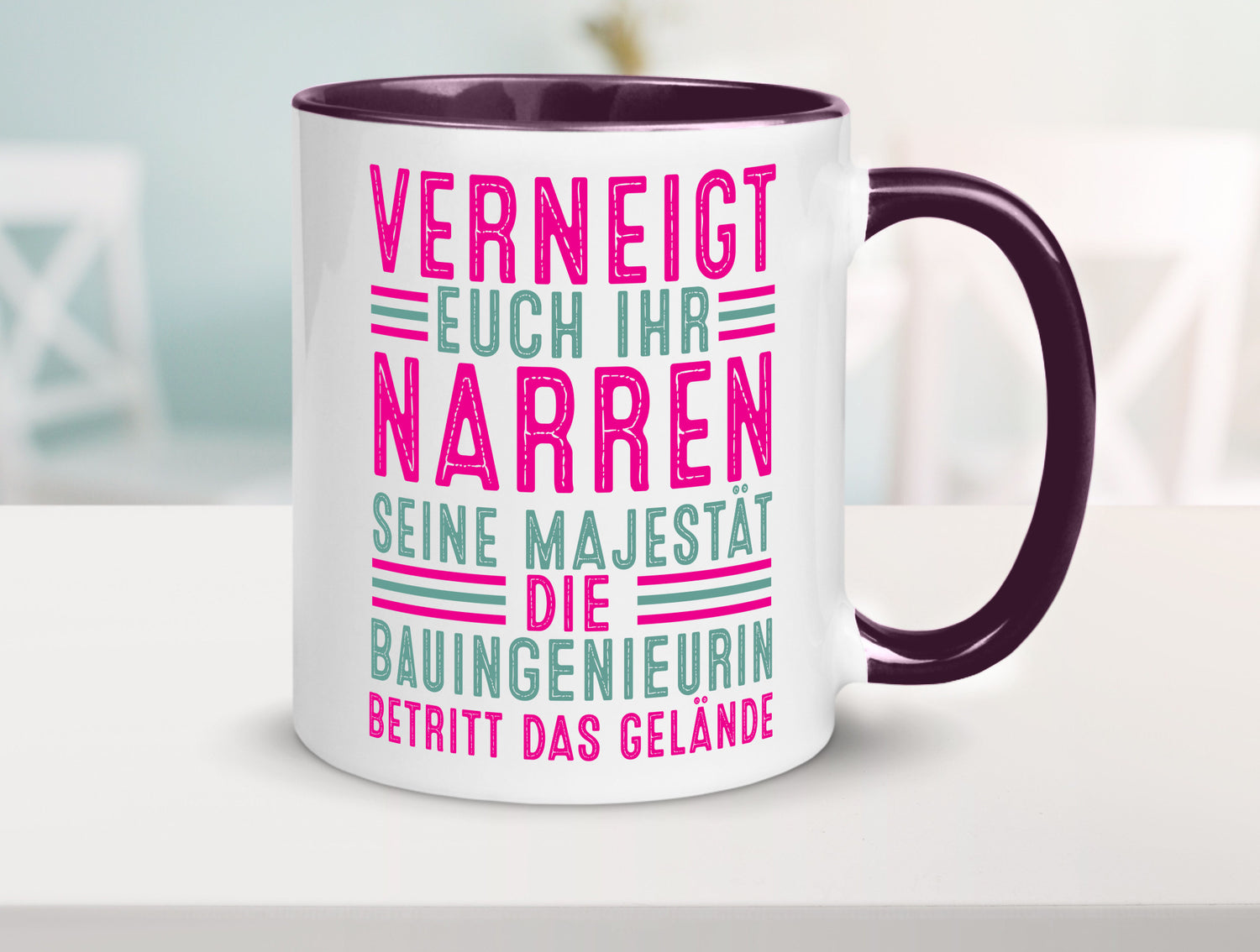 Verneigt euch: Bauingenieurin | Ingenieurin Geschenkidee Humor Tasse