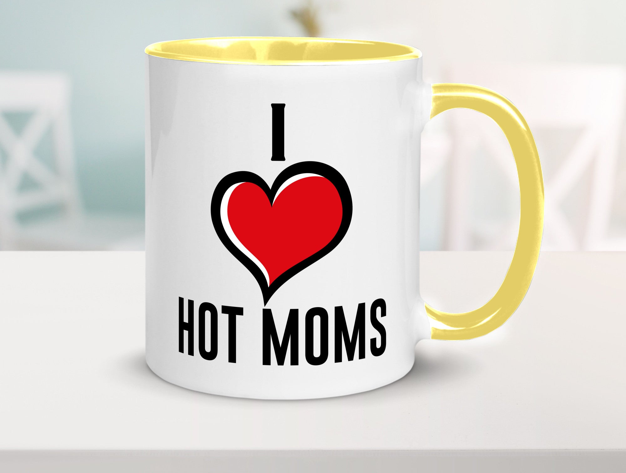 I love hot Moms | Frauen Liebe mamas lustiger Spruch Geschenk Familie