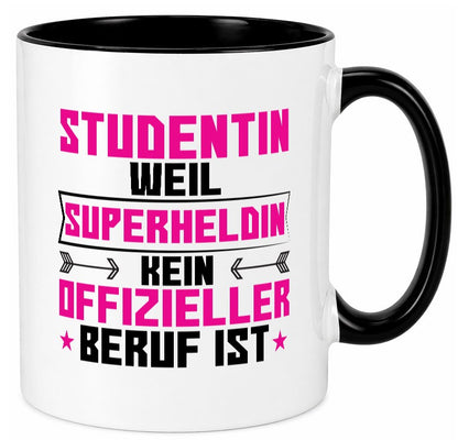 Superheldin Studentin | Uni Studium Universität Humor Geschenkidee Tasse