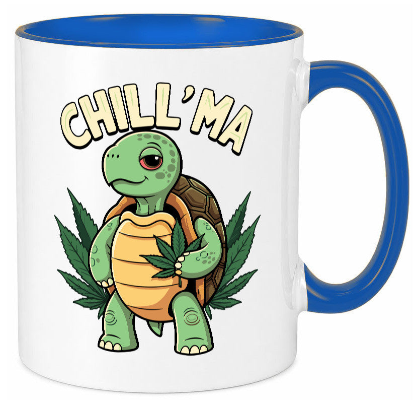 Chill ma | Cannabis Schildkröte v2 Geschenk Humor Geschenkidee lustiger Spruch Tasse