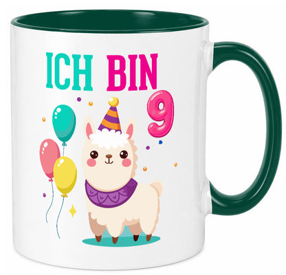 9. Geburtstag | 9 Jahre Lama Alpaka Humor Geschenkidee Tasse