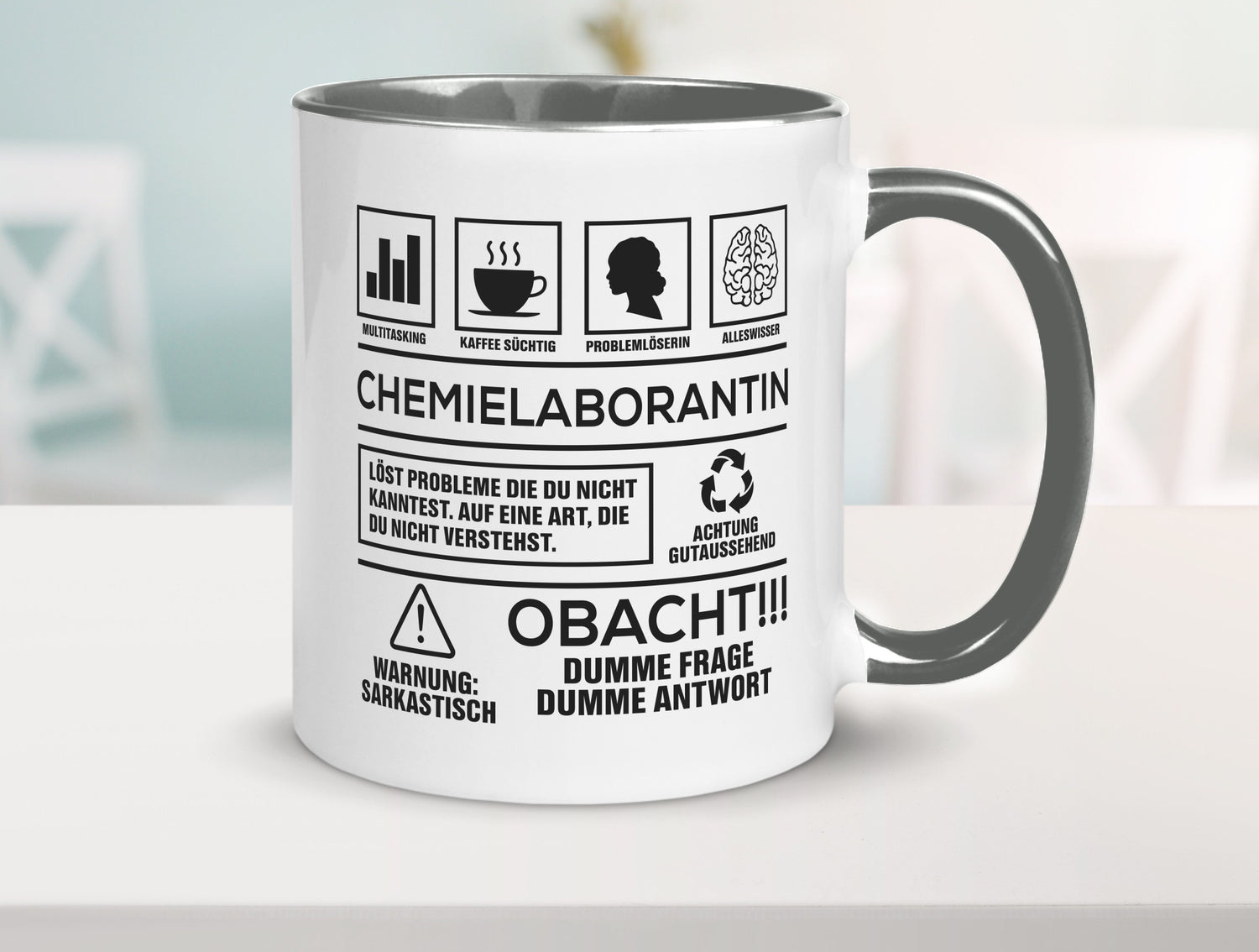 Achtung Probleme Chemielaborantin | Laborantin Chemie Geschenk Humor