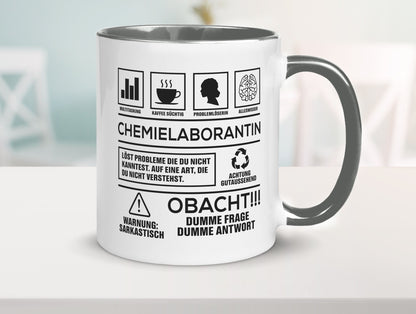 Achtung Probleme Chemielaborantin | Laborantin Chemie Geschenk Humor
