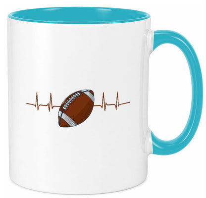 American Football Herzschlag | Footballer Superbowl Humor Geschenkidee Tasse