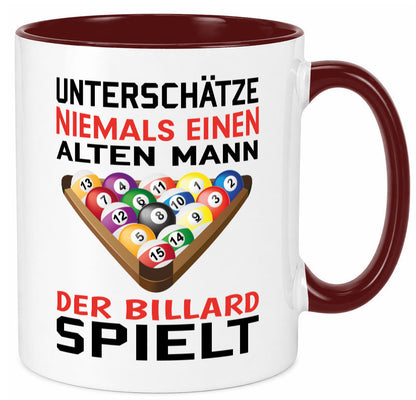 Billardspieler Humor | Männer Tasse Billard spielen lustiger Spruch Geschenk