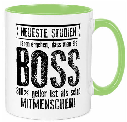 Neuste Studien: Boss | Führungskraft Vorgesetzter lustiger Spruch Geschenk Tasse