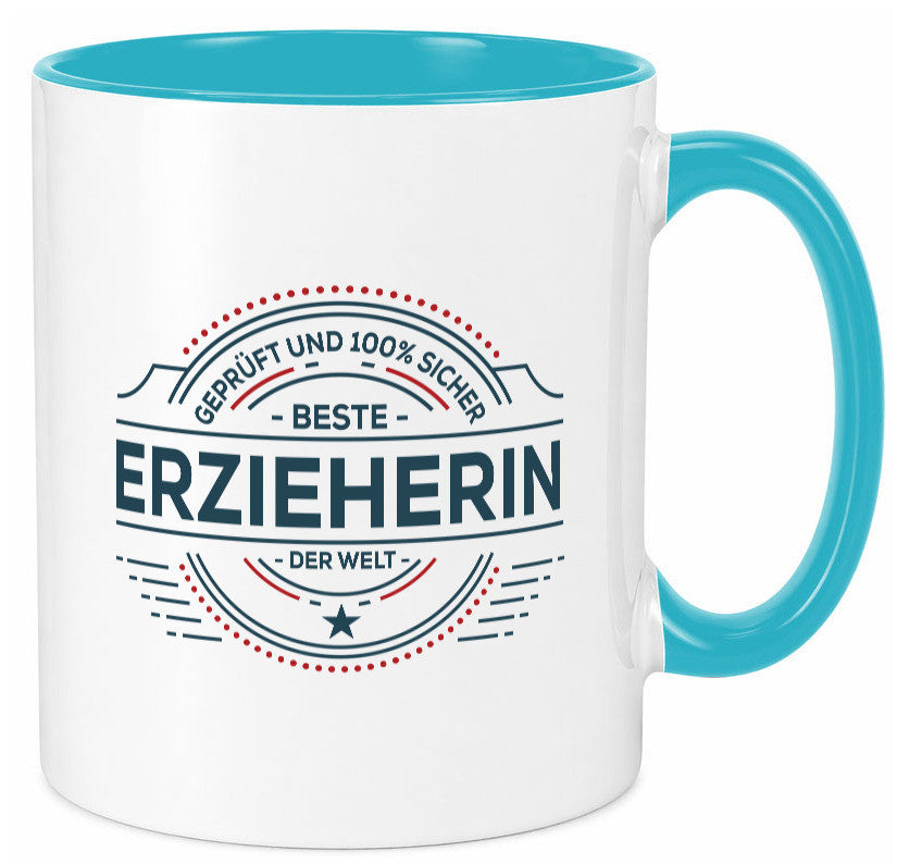 Geprüft und sicher: Erzieherin | Pädagogin Schule Geschenk Humor Geschenkidee