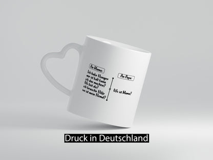 An Mama und Papa | Liste Fragen lustiger Spruch Geschenk Familie Geschenkidee