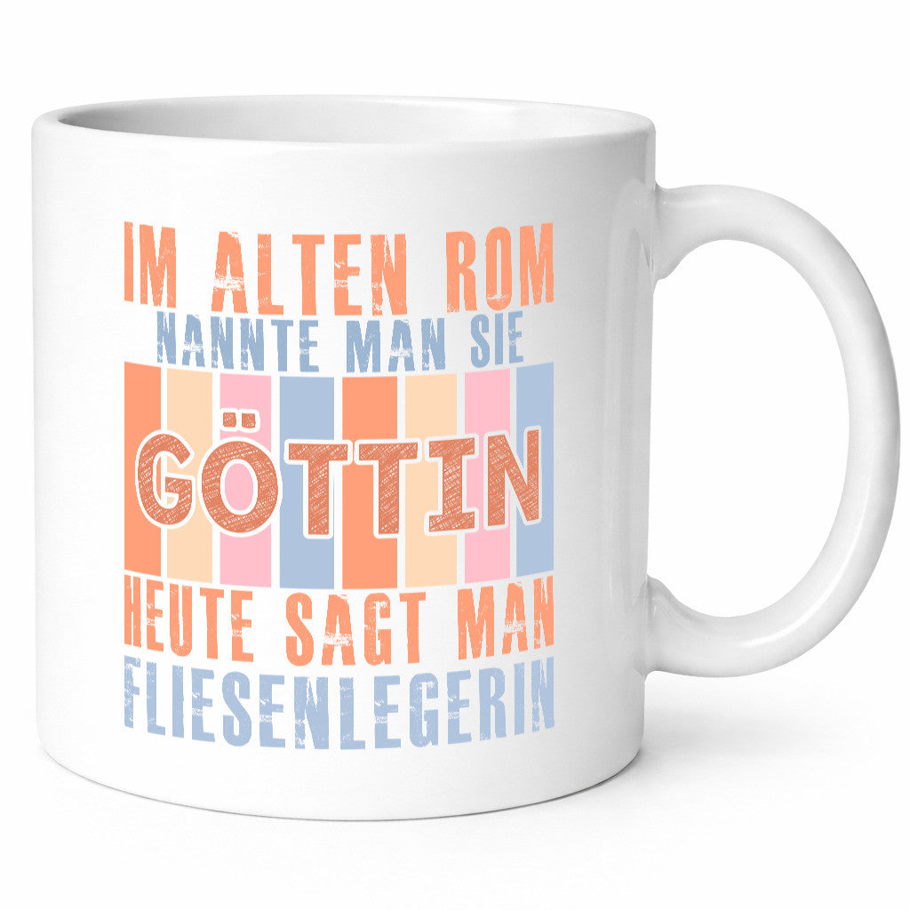 Heute sagt man: Fliesenlegerin | Fliesenlegen Bau Geschenkidee Humor Tasse