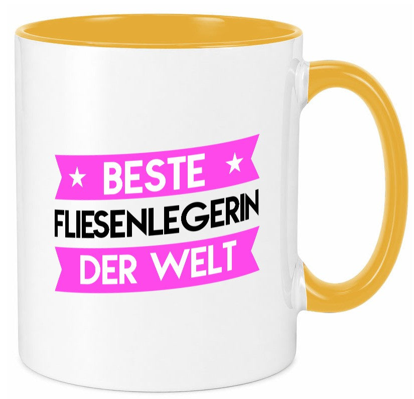Beste Fliesenlegerin | Fliesenlegen Bau Geschenk Humor Geschenkidee lustiger Tasse