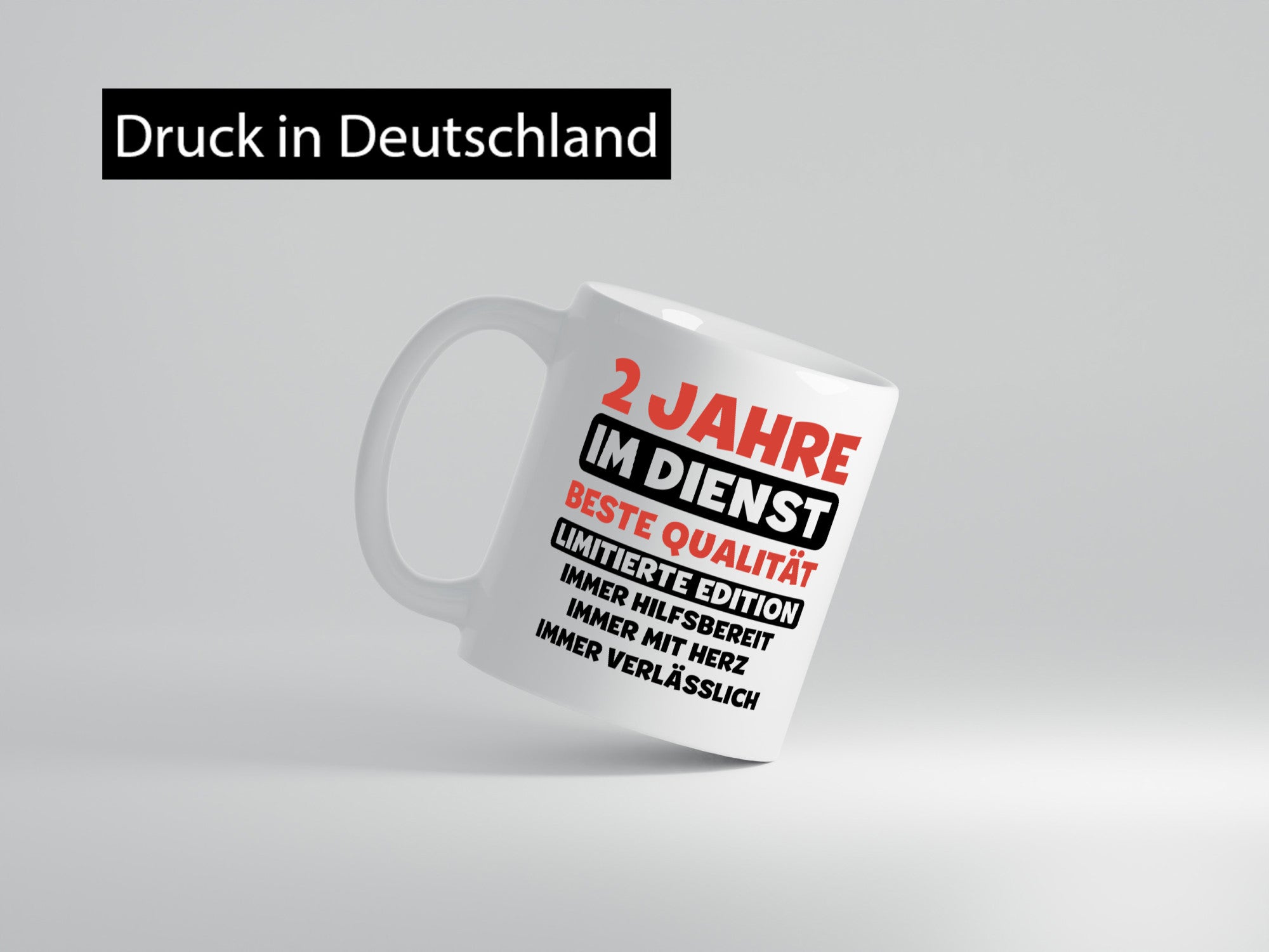 2 Jahre im Dienst | Jubiläum Arbeit v3 Geschenk Kollegen Büro lustiger Spruch