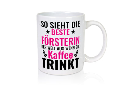Kaffee trinkt: Försterin | Forst Arbeit Humor Kollegen Büro Geschenkidee Tasse