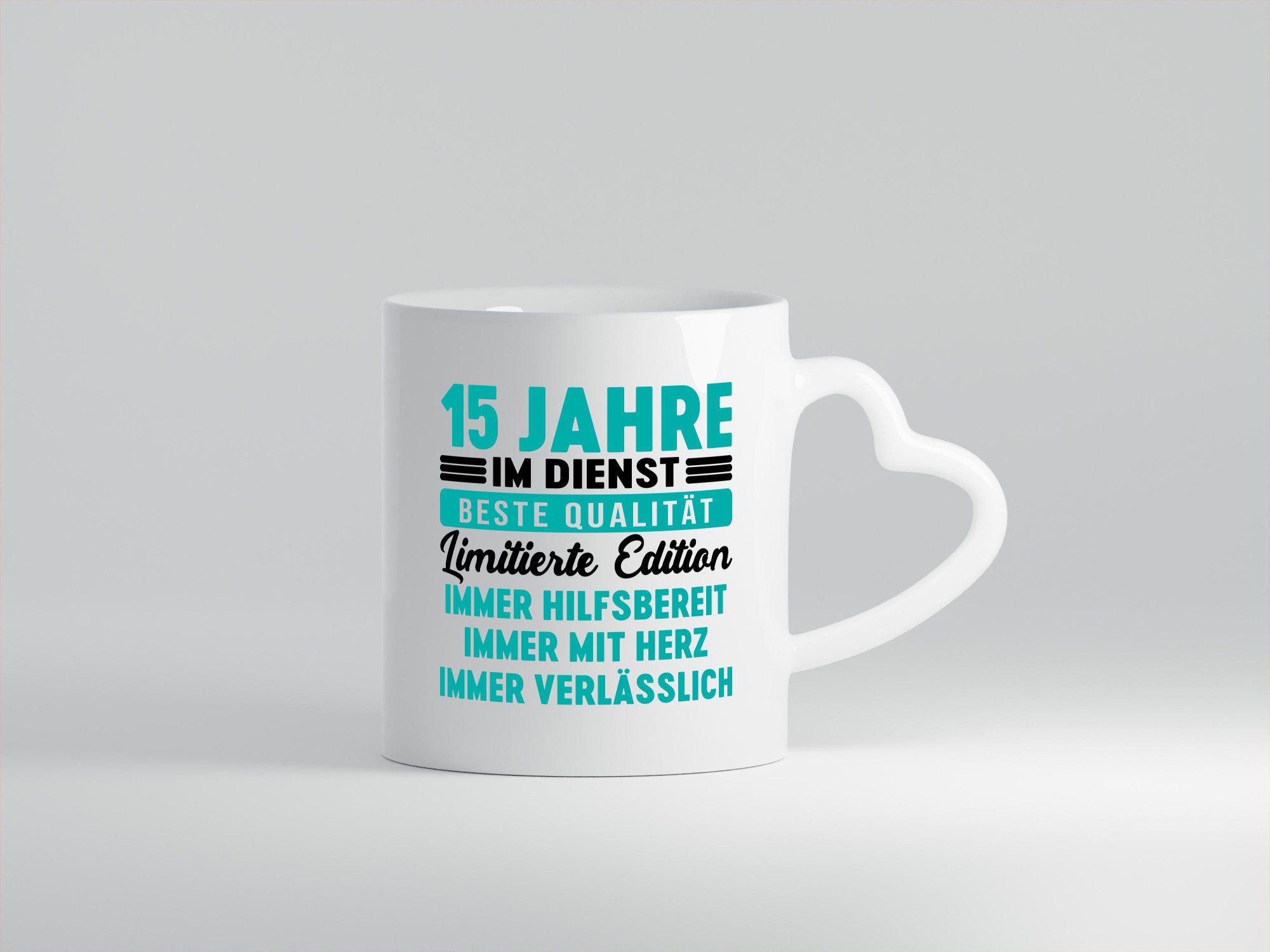 15 Jahre im Dienst | Jubiläum Arbeit v5 lustig Kollegen Büro Geschenk Tasse
