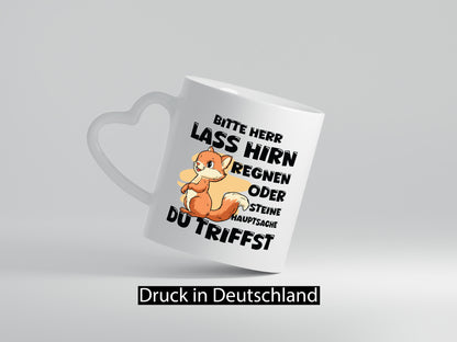 Bitte lass Hirn Regnen | Dumme Menschen Einhorn Geschenkidee Humor Tasse