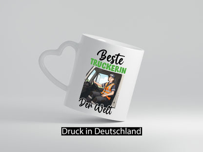 Beste Truckerin | LKW Fahrerin v2 Humor Geschenkidee Tasse