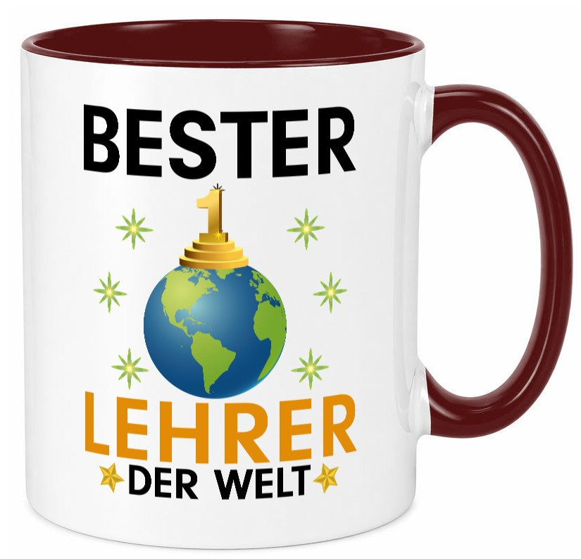 Welt Bester Lehrer | Schule Beruf Schüler Geschenk Arbeit Kollegen Büro Tasse
