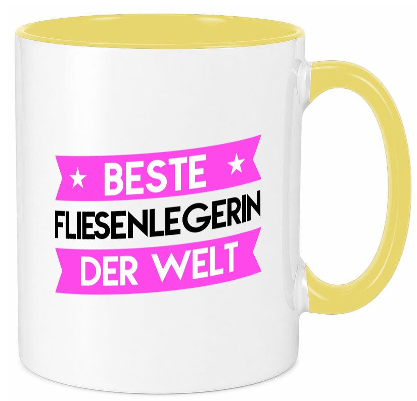 Beste Fliesenlegerin | Fliesenlegen Bau Geschenk Humor Geschenkidee lustiger Tasse