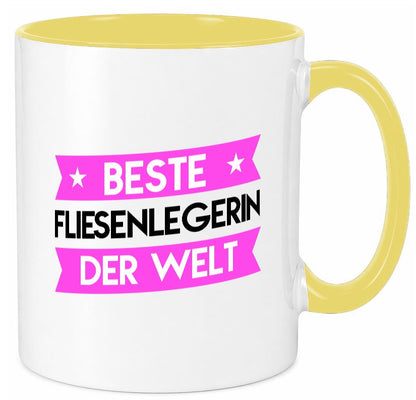 Beste Fliesenlegerin | Fliesenlegen Bau Geschenk Humor Geschenkidee lustiger Tasse