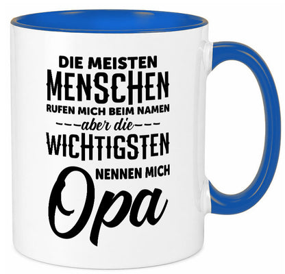 Die wichtigsten nennen mich Opa | Großvater Enkelkinder lustiger Spruch Tasse