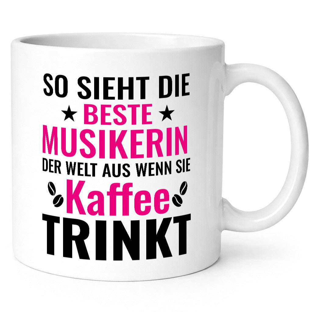 Kaffee trinkt: Musikerin | Musik Musikantin Humor Geschenkidee Tasse