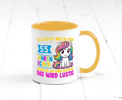 55. Geburtstag | Als Gott mich schuf 40 Jahre v2 lustiger Spruch Geschenk