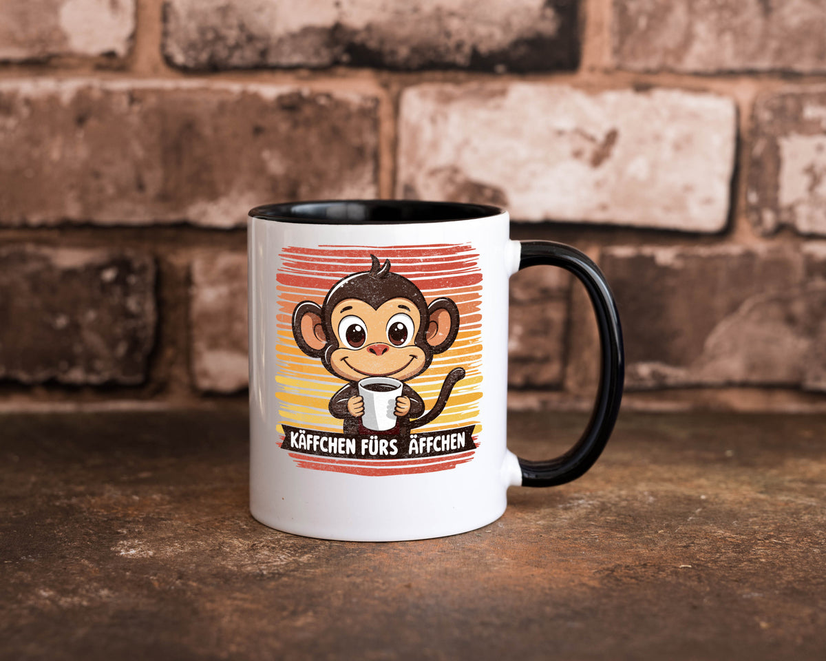 Käffchen fürs Ã„ffchen | Kaffeetrinker Affe v2 lustiger Spruch Geschenk Humor Tasse