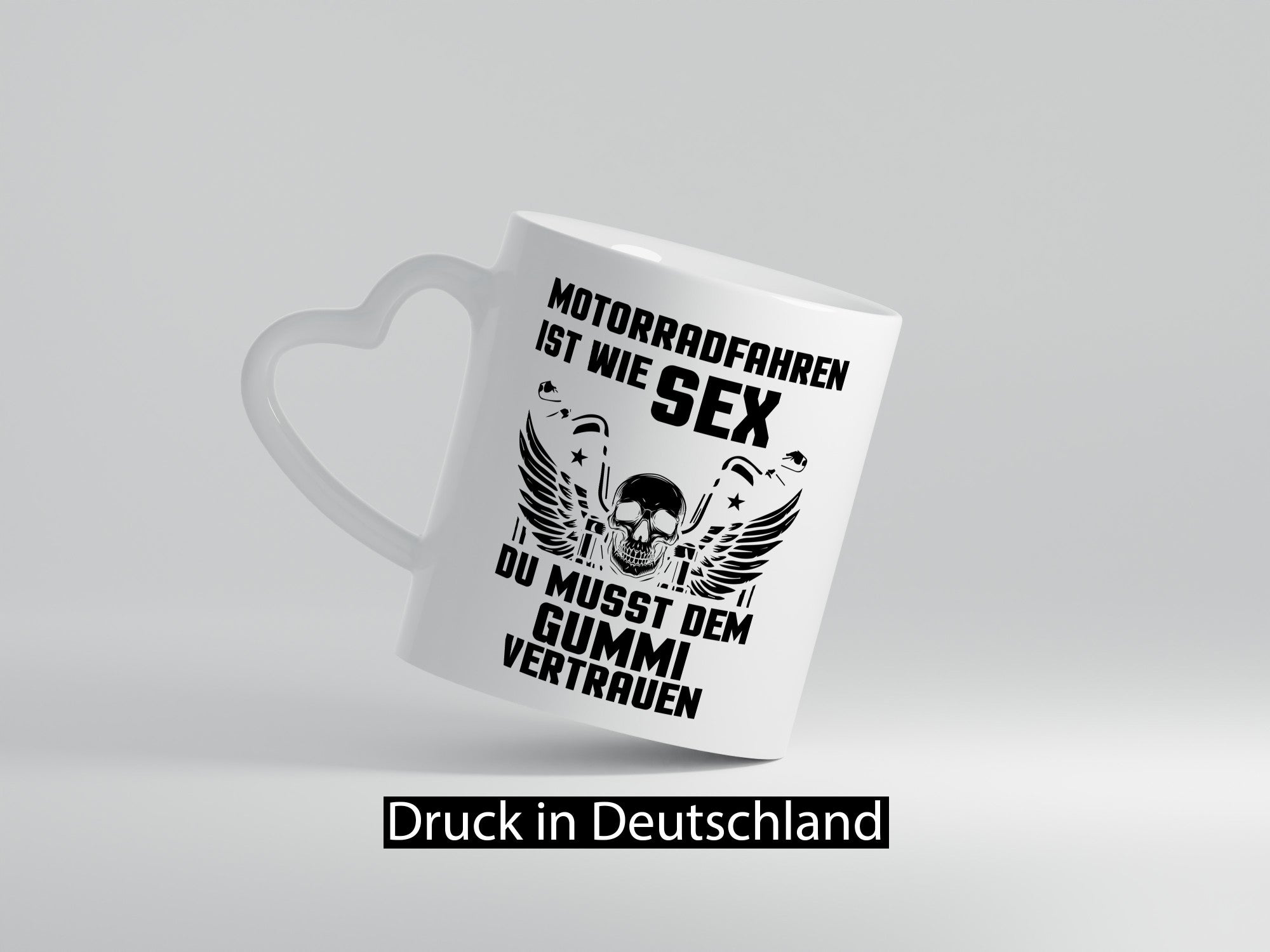 Motorrad fahren ist wie sex du musst dem Gummu vertrauen Humor Geschenkidee