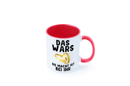 Die macht ist bei ihr | Hochzeit Tasse Ehemann Ehe Geschenk Humor Geschenkidee