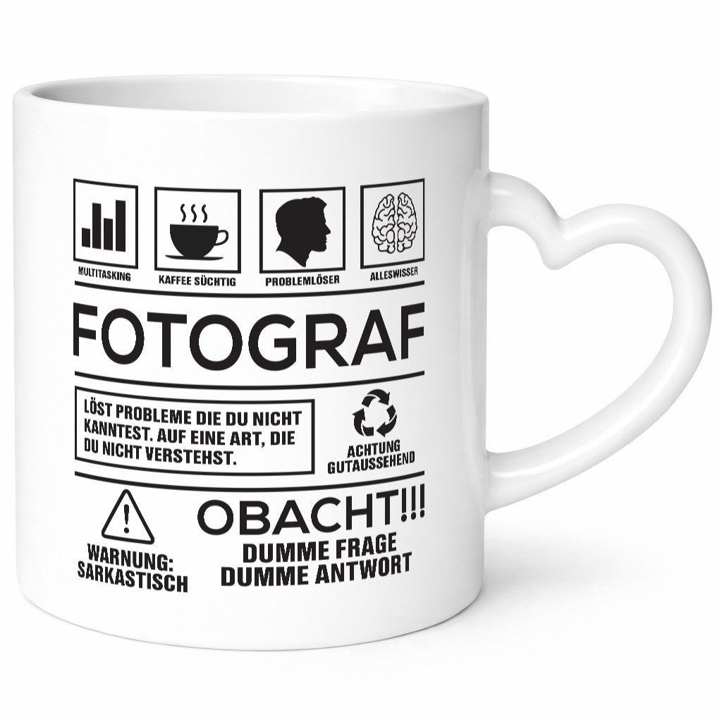 Achtung Probleme Fotograf | Fotografie Kamera Geschenkidee Humor Tasse