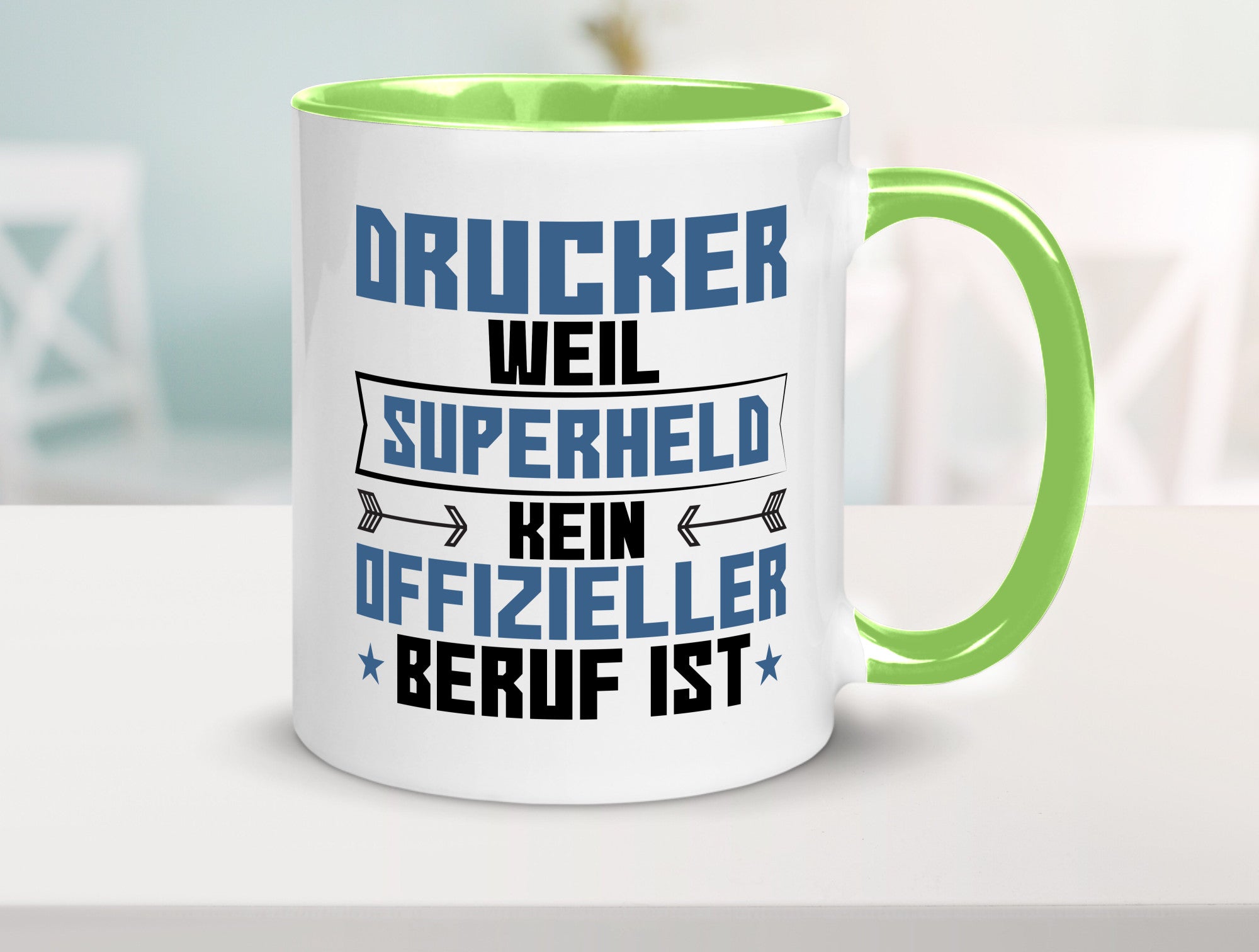 Superheld Drucker | Druckerei Print Medien Humor Geschenkidee Tasse