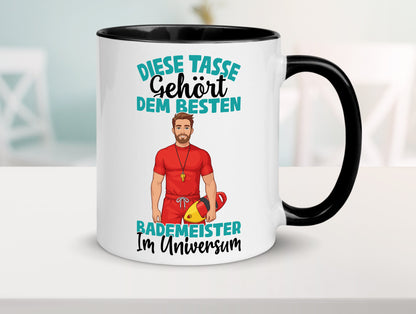 Im Universum: Bademeister | Rettungsschwimmer lustig Humor Geschenkidee Tasse