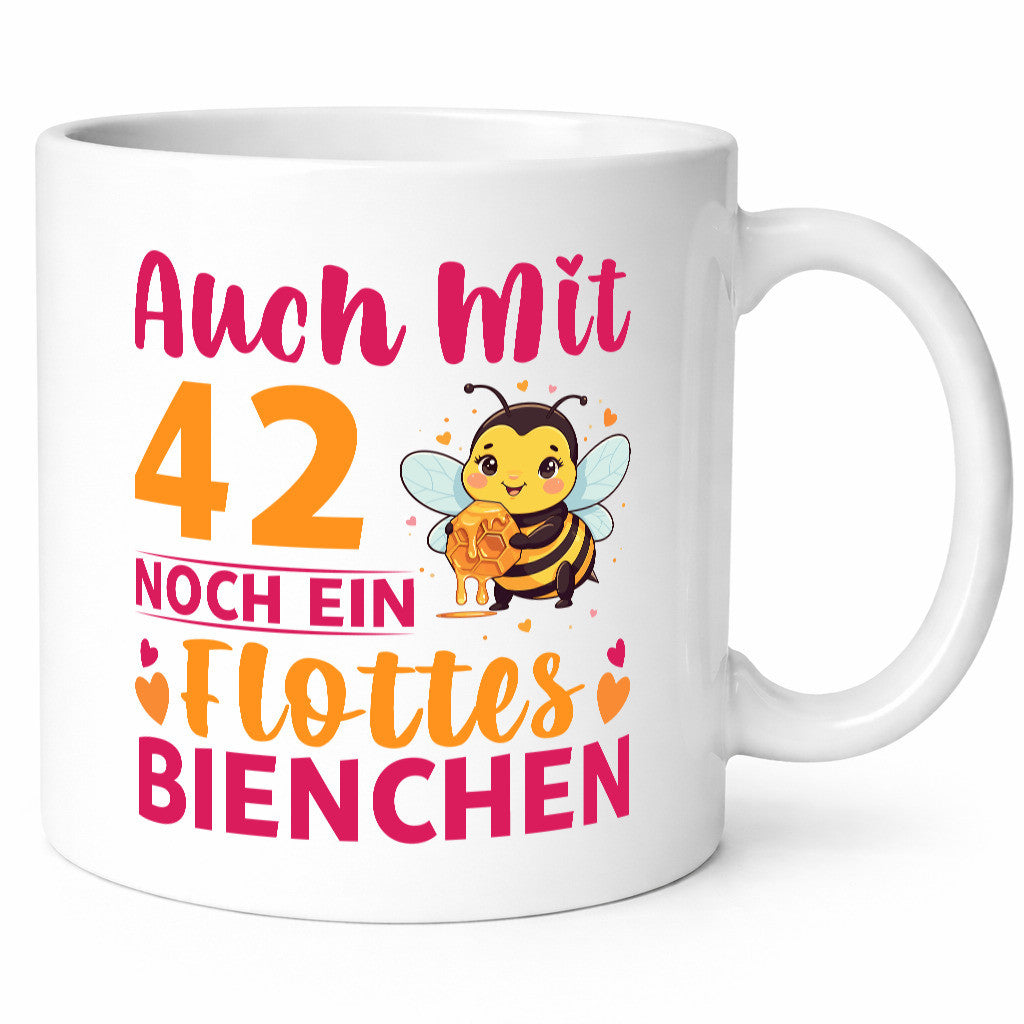 42. Geburtstag | Flottes Bienchen 42 Jahre Humor Geschenkidee Tasse