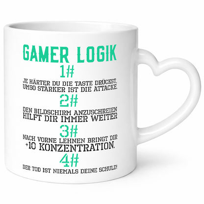 Gamer Logik | Gaming Regeln Zocker PC Nerd Freunde Humor Geschenkidee Tasse