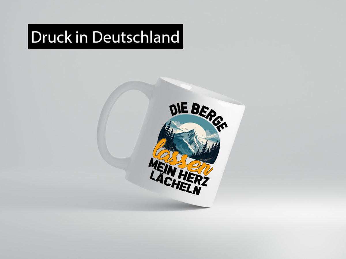 Berge lassen mein Herz lächeln | Wandern Humor Geschenkidee Tasse