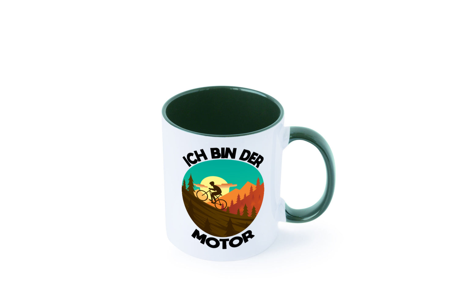 Ich bin der Motor | Mountainbiking Fahrrad Berge Geschenkidee Humor Tasse
