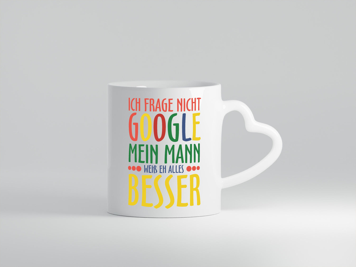 Mann weiß alles besser | Ehe Google Partnerschaft Humor Geschenkidee Tasse