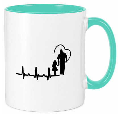Vater Tochter Herz | Papa Vatertag Vaterliebe lustiger Spruch Geschenk Familie Tasse