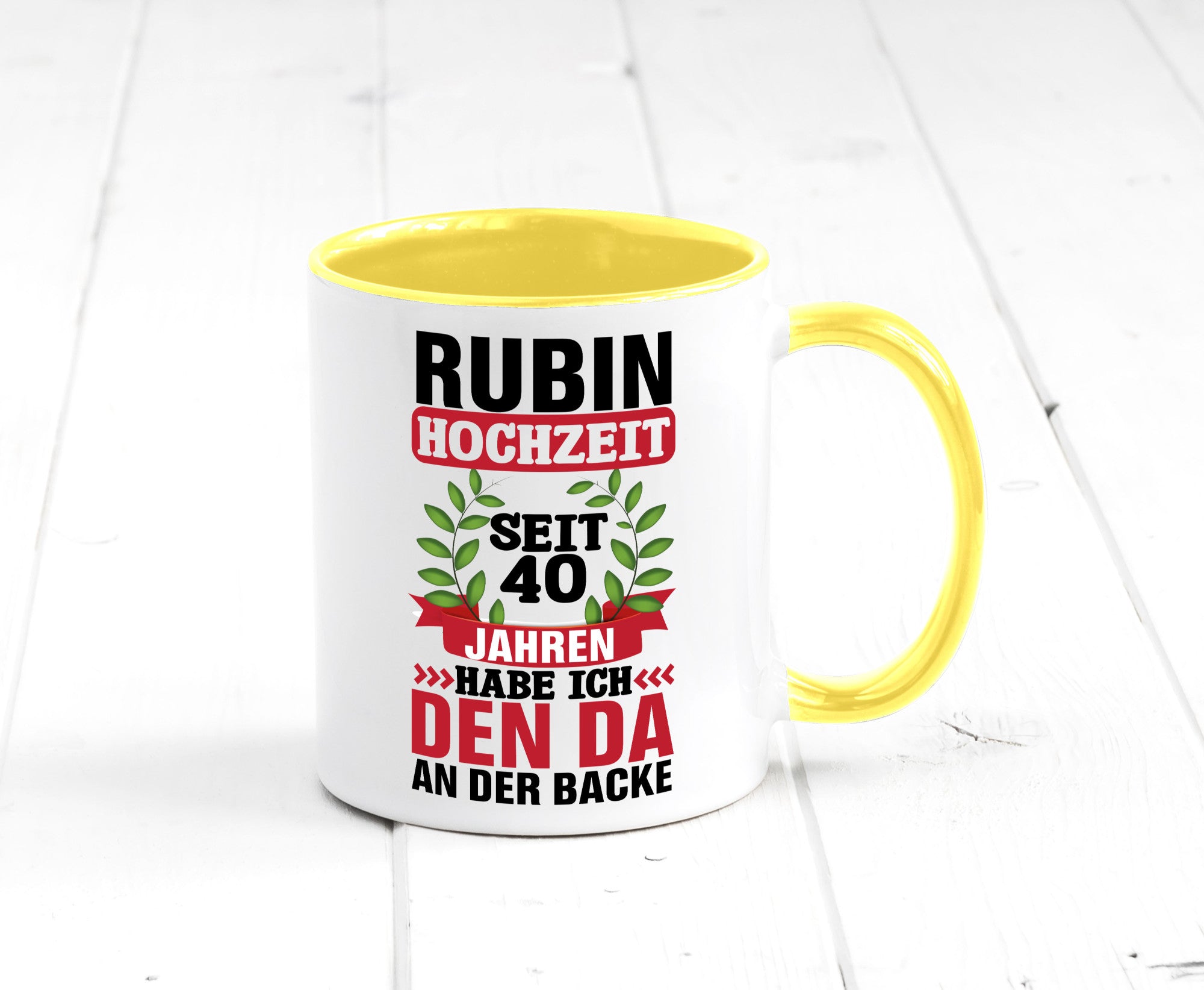 Rubin Hochzeit | 40 Jahre Verheiratet Humor Geschenkidee Tasse