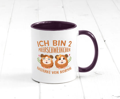 Zwei Meerschweinchen | Tierfreund Tasse Tier Liebe lustig Tierliebhaber Humor