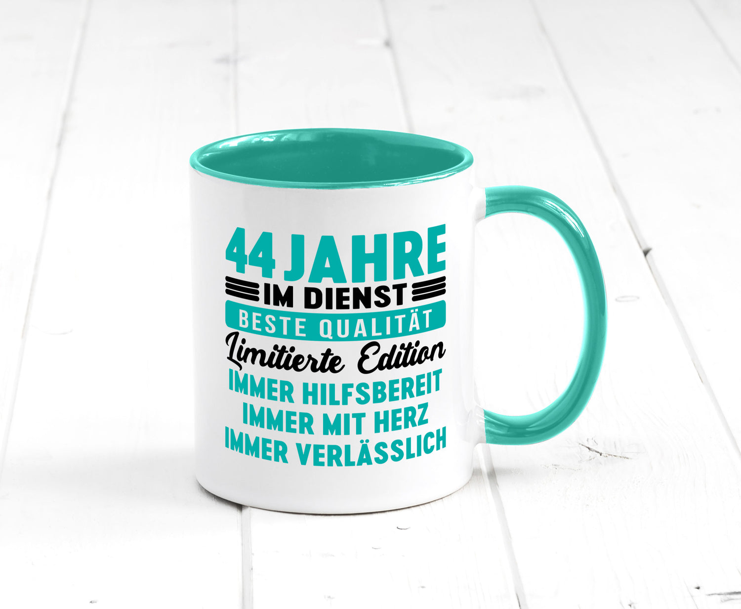 44 Jahre im Dienst | Jubiläum Arbeit v5 lustig Kollegen Büro Geschenk Tasse
