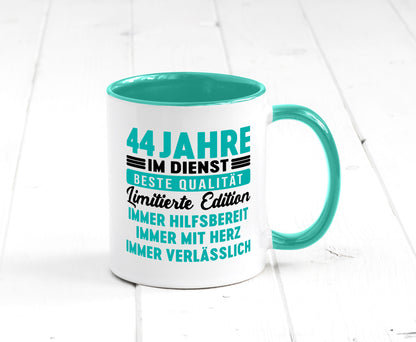 44 Jahre im Dienst | Jubiläum Arbeit v5 lustig Kollegen Büro Geschenk Tasse